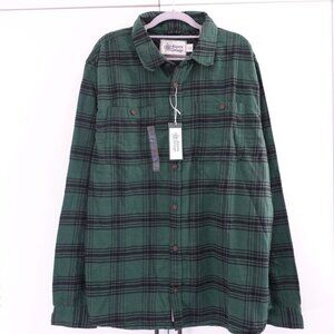 NEW Alpine Design Hike Midweight Flannel Shirt Green River Never Summer Plaid XL